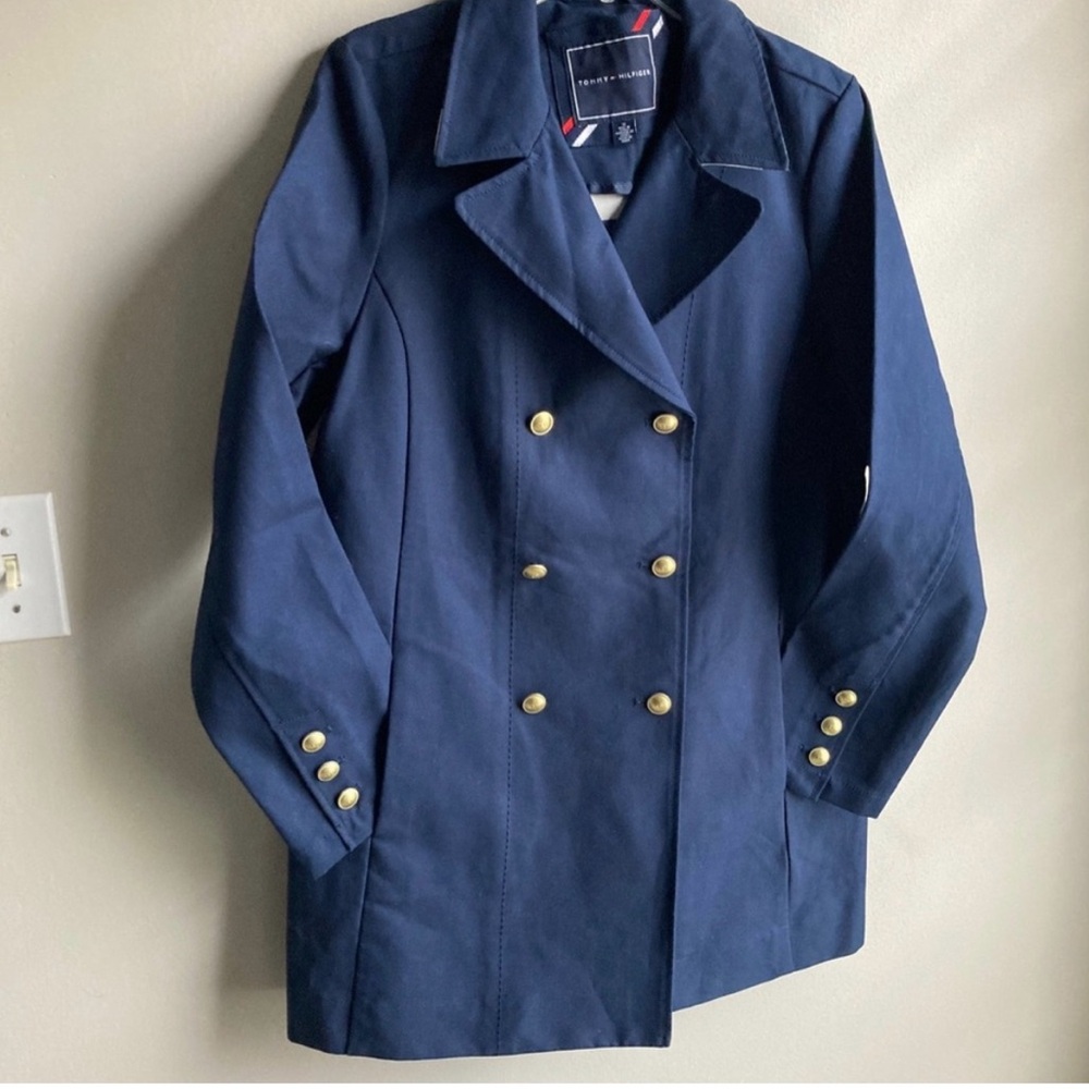 Tommy Hilfiger Classic Double Breasted Navy Jacket Size 12